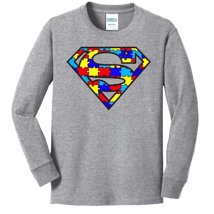 Autism Superhero Kids Long Sleeve Shirt