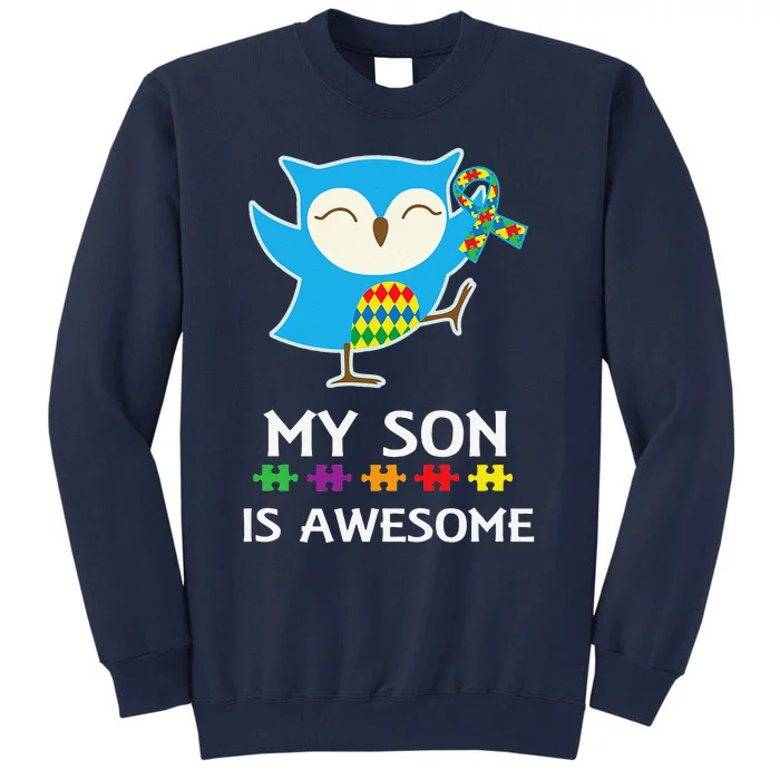 Autism Son Awareness Mom Or Dad Support Tee Tall Sweatshirt