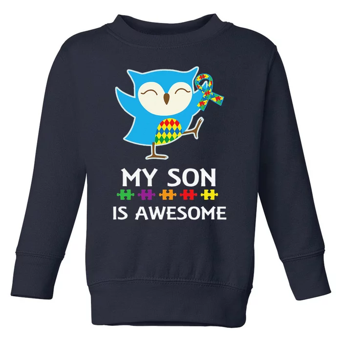 Autism Son Awareness Mom Or Dad Support Tee Toddler Sweatshirt