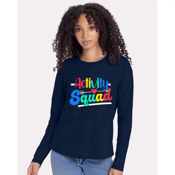 Activity Squad Activity Director Activity Assistant Womens Cotton Relaxed Long Sleeve T-Shirt