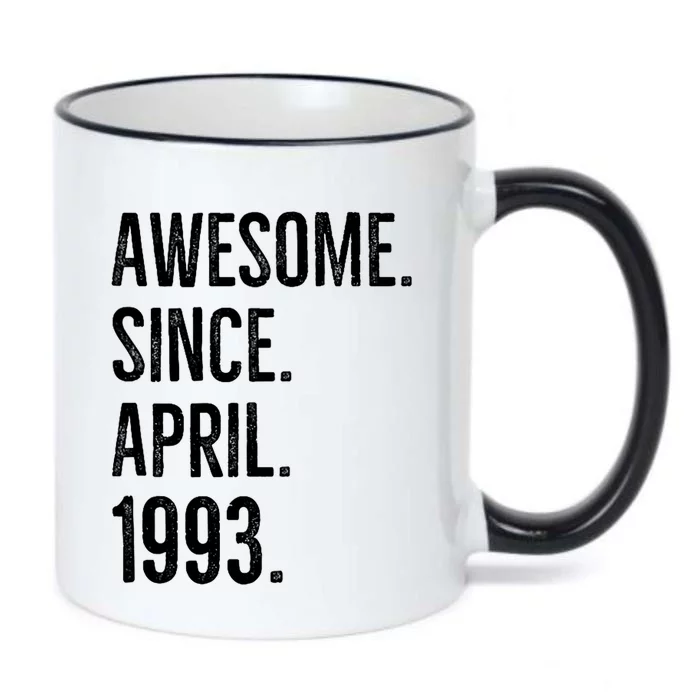 Awesome Since April 1993 Age Birthday Idea Black Color Changing Mug