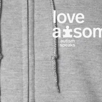 Autism Speaks Autism Awareness Love Awesomely – Ausome Full Zip Hoodie