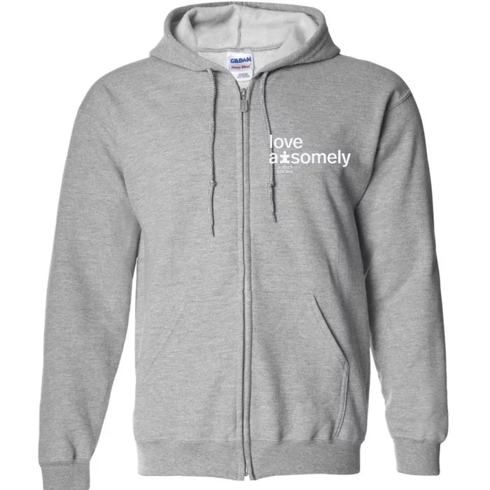 Autism Speaks Autism Awareness Love Awesomely – Ausome Full Zip Hoodie