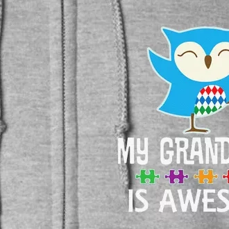 Autism Spectrum Awareness Grandchild Support Full Zip Hoodie