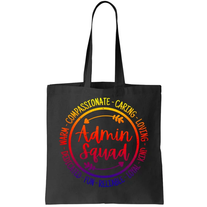 Admin Squad Admin Assistants Office Squad Team Vintage Funny Gift Tote Bag