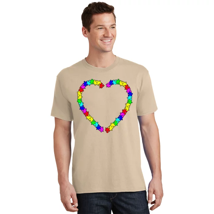 Autism Spectrum Awareness Puzzle Pieces Heart T-Shirt