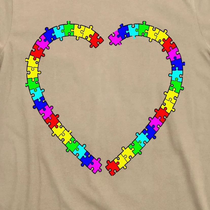 Autism Spectrum Awareness Puzzle Pieces Heart T-Shirt