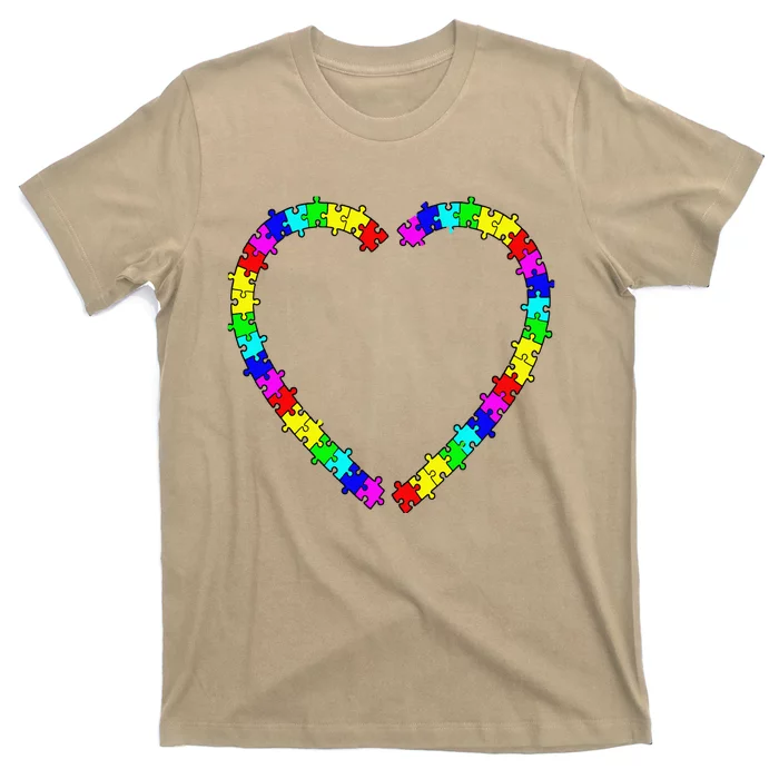 Autism Spectrum Awareness Puzzle Pieces Heart T-Shirt