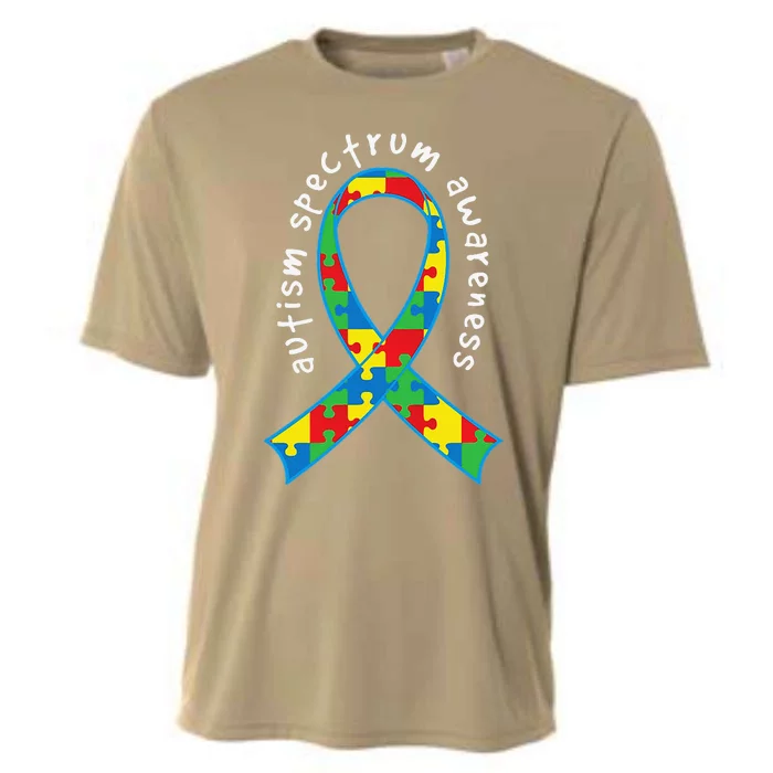 Autism Spectrum Awareness Puzzle Ribbon Walk Cooling Performance Crew T-Shirt