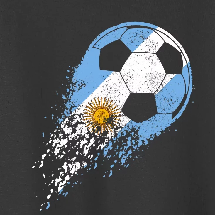 Argentina Soccer Argentinian Flag Pride Soccer Player Toddler T-Shirt