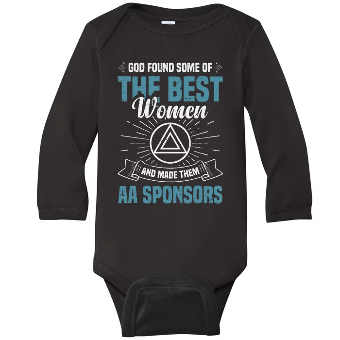 Aa Sobriety Anniversary 60 Day Sponsor Chip Aa Sponsor Baby Long Sleeve Bodysuit