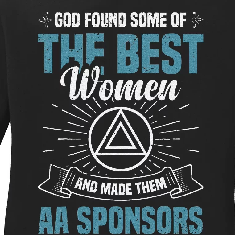 Aa Sobriety Anniversary 60 Day Sponsor Chip Aa Sponsor Ladies Long Sleeve Shirt