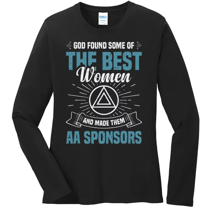 Aa Sobriety Anniversary 60 Day Sponsor Chip Aa Sponsor Ladies Long Sleeve Shirt