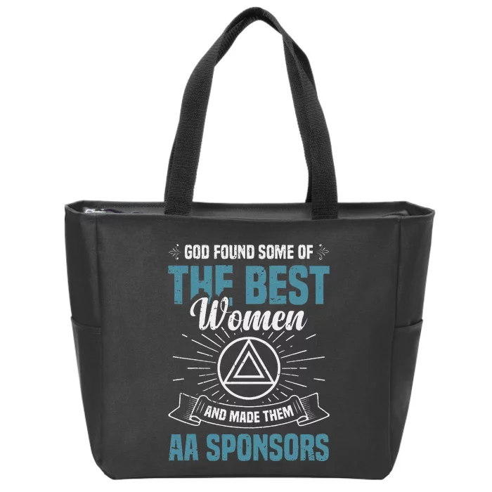 Aa Sobriety Anniversary 60 Day Sponsor Chip Aa Sponsor Zip Tote Bag