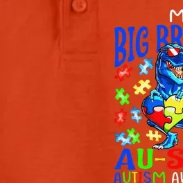 Autism Support Autistic My Big Brother Is Awesome Dinosaur Dry Zone Grid Performance Polo