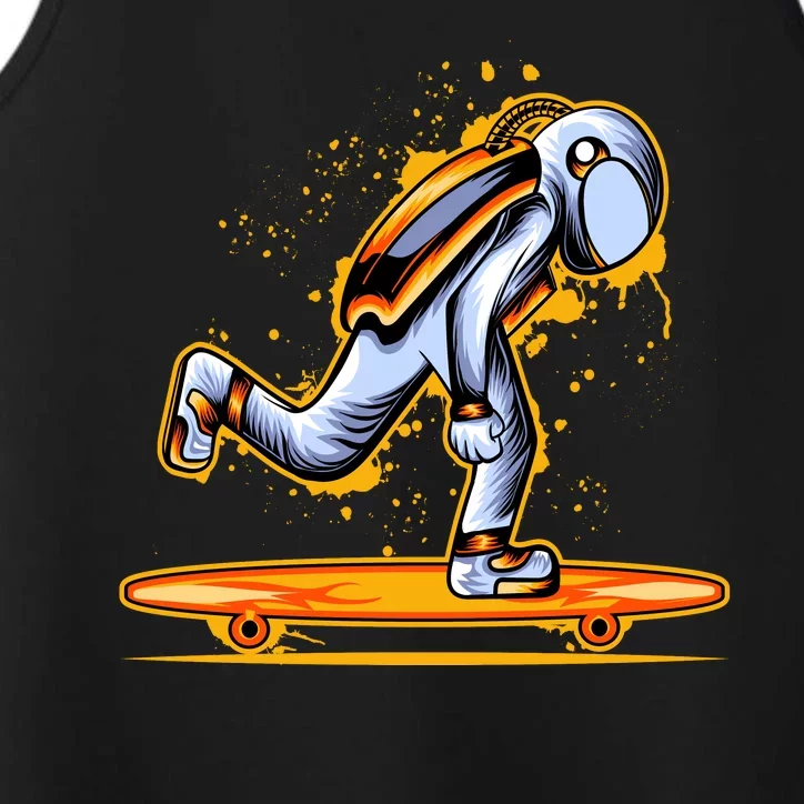 Astronaut Skateboarding Performance Tank