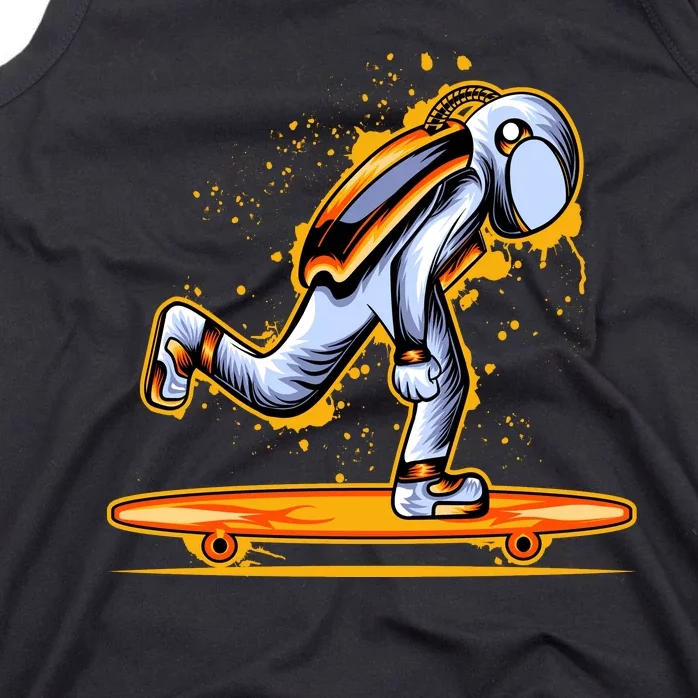 Astronaut Skateboarding Tank Top