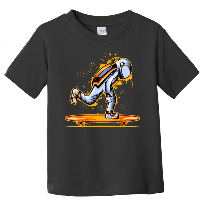 Astronaut Skateboarding Toddler T-Shirt