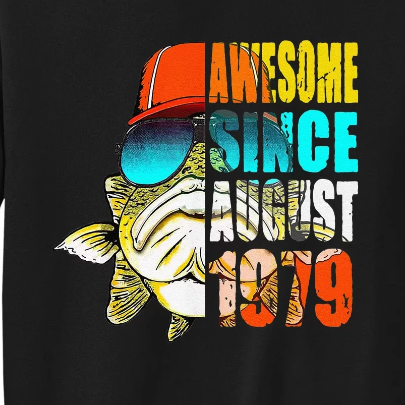 Awesome Since August 1979 Fishing 40th Birthday Gift Sweatshirt