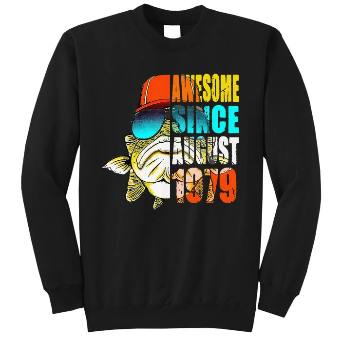 Awesome Since August 1979 Fishing 40th Birthday Gift Sweatshirt