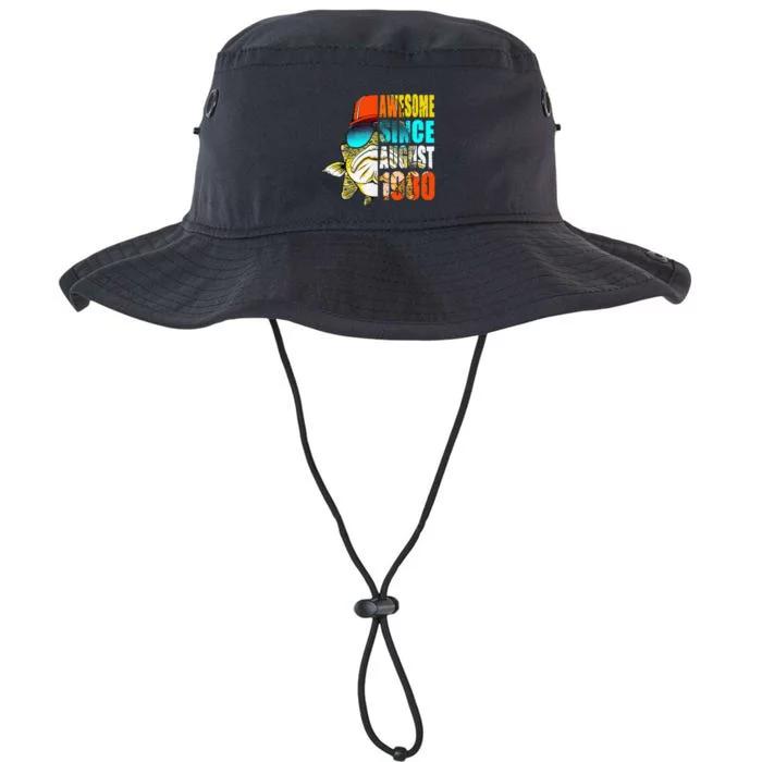 Awesome Since August 1980 Fishing 39th Birthday Gift Legacy Cool Fit Booney Bucket Hat