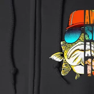 Awesome Since August 1980 Fishing 39th Birthday Gift Full Zip Hoodie