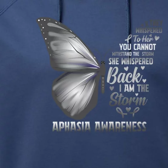 Aphasia Support Awareness Print Meaningful Gift Performance Fleece Hoodie