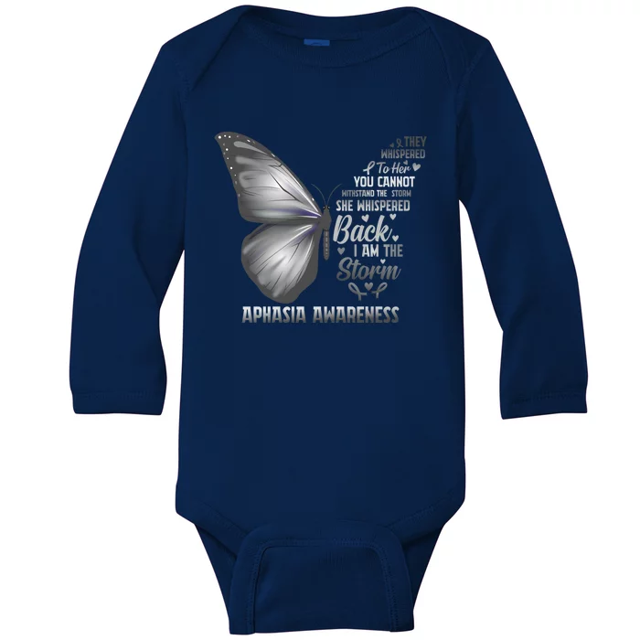 Aphasia Support Awareness Print Meaningful Gift Baby Long Sleeve Bodysuit