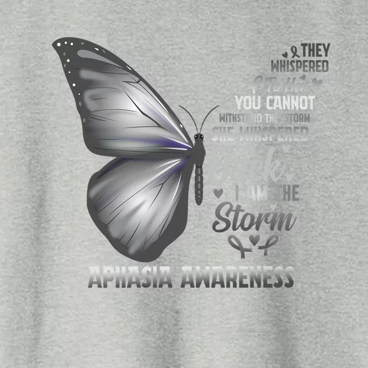 Aphasia Support Awareness Print Meaningful Gift Women's Crop Top Tee