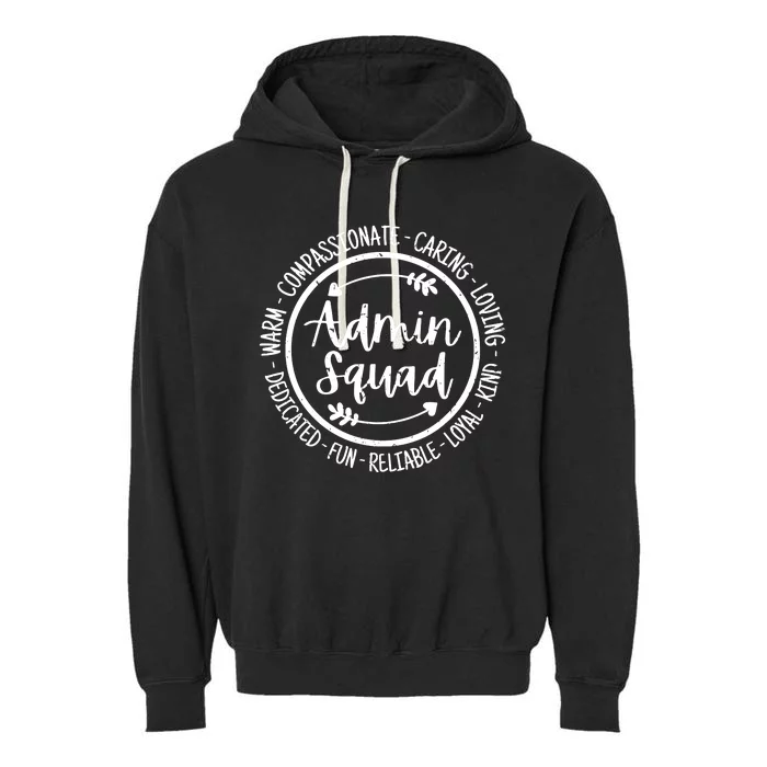 Admin Squad Admin Assistants Office Squad Team Vintage Garment-Dyed Fleece Hoodie