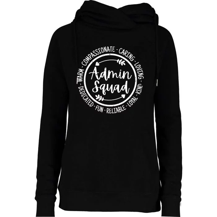 Admin Squad Admin Assistants Office Squad Team Vintage Womens Funnel Neck Pullover Hood