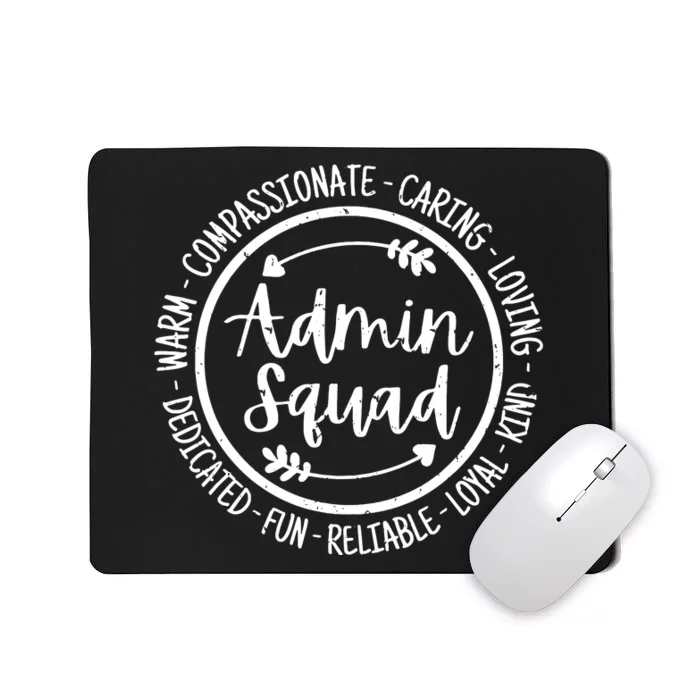 Admin Squad Admin Assistants Office Squad Team Vintage Mousepad