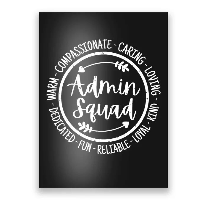 Admin Squad Admin Assistants Office Squad Team Vintage Poster