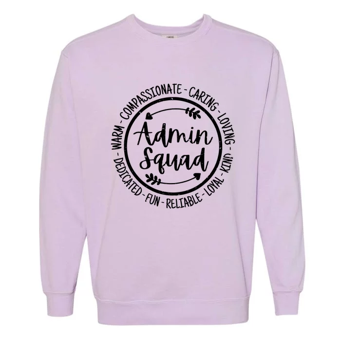 Admin Squad Admin Assistants Office Squad Team Vintage Garment-Dyed Sweatshirt