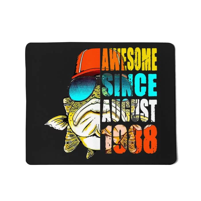 Awesome Since August 1988 Fishing 31st Birthday Gift Mousepad