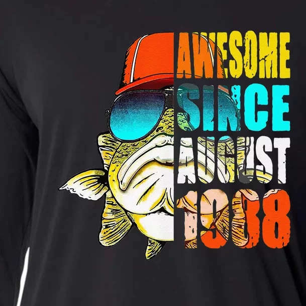 Awesome Since August 1988 Fishing 31st Birthday Gift Cooling Performance Long Sleeve Crew