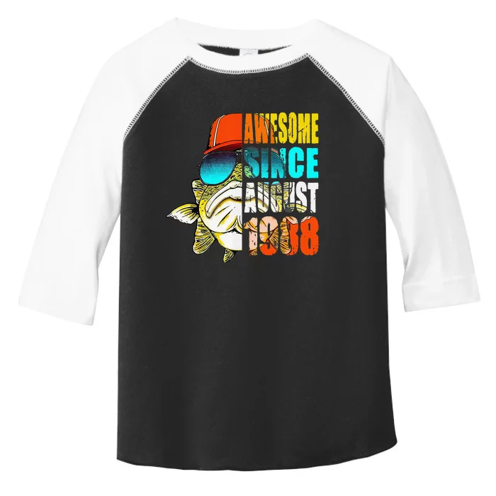 Awesome Since August 1988 Fishing 31st Birthday Gift Toddler Fine Jersey T-Shirt