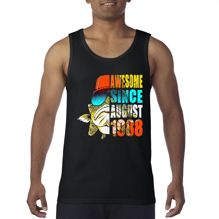 Awesome Since August 1988 Fishing 31st Birthday Gift Tank Top