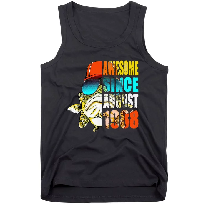 Awesome Since August 1988 Fishing 31st Birthday Gift Tank Top