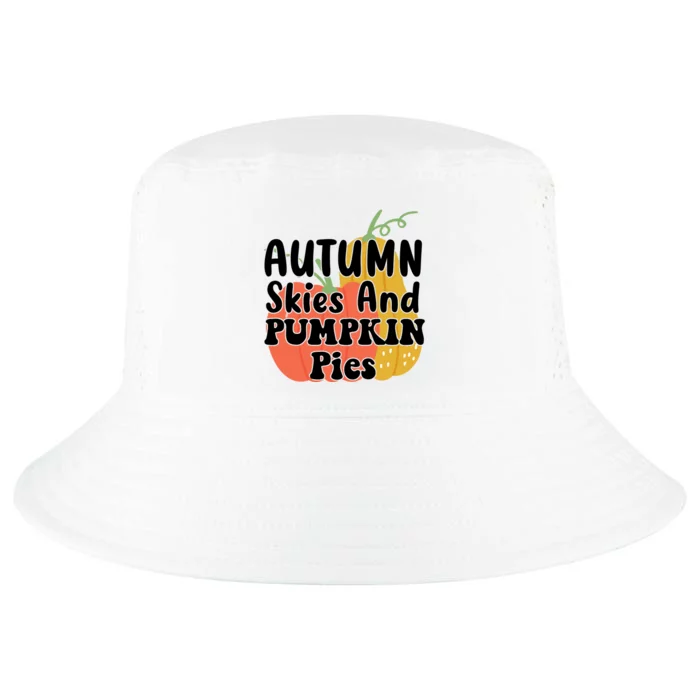 Autumn Skies And Pumpkin Pies Cute Cool Comfort Performance Bucket Hat