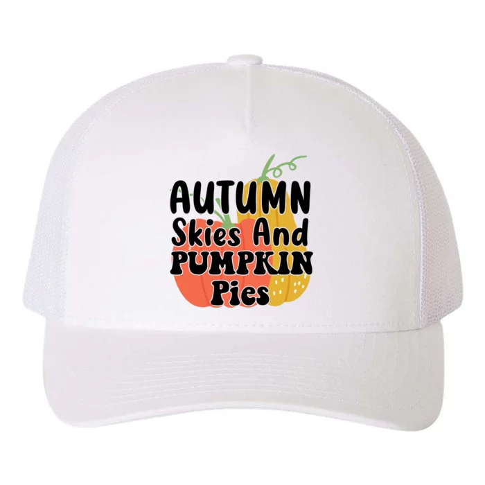 Autumn Skies And Pumpkin Pies Cute Yupoong Adult 5-Panel Trucker Hat