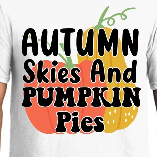 Autumn Skies And Pumpkin Pies Cute Pajama Set