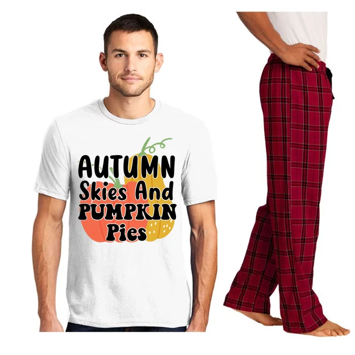 Autumn Skies And Pumpkin Pies Cute Pajama Set