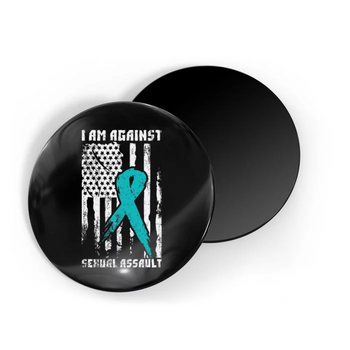 Against Sexual Assault American Flag Magnet