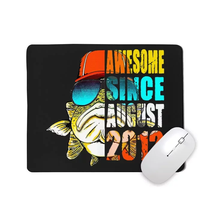 Awesome Since August 2012 Fishing 7th Birthday Gift Mousepad