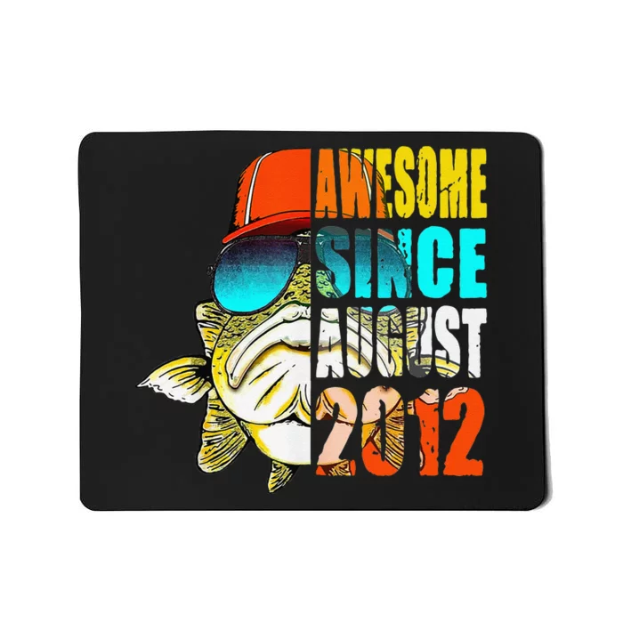 Awesome Since August 2012 Fishing 7th Birthday Gift Mousepad