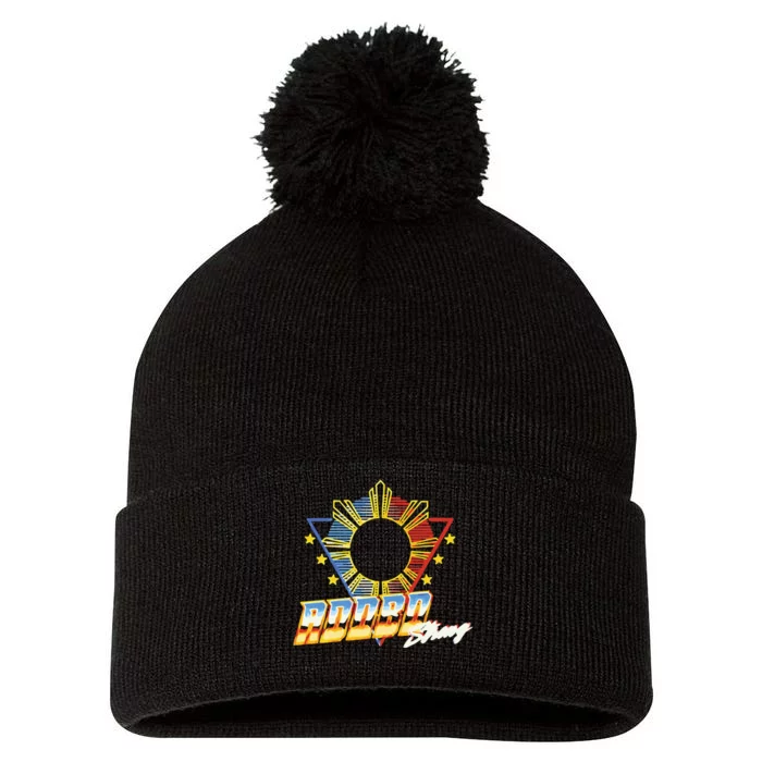 Adobo Strong Pom Pom 12in Knit Beanie