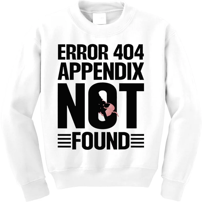 Appendicitis Scar Appendectomy Appendix Surgery Recovery Kids Sweatshirt