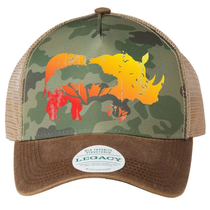 African Safari Animal Rhino Legacy Tie Dye Trucker Hat