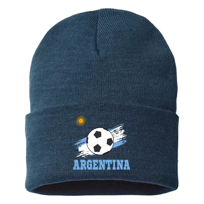 Argentine Soccer Argentinian Football Argentina Futbol Sustainable Knit Beanie